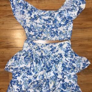 Jessica Simpson Blue and White Floral Dress
